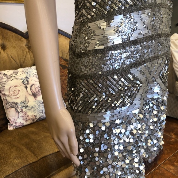 Farahkan sequin silverbeaded dress size XS, Small New! - Picture 2 of 10